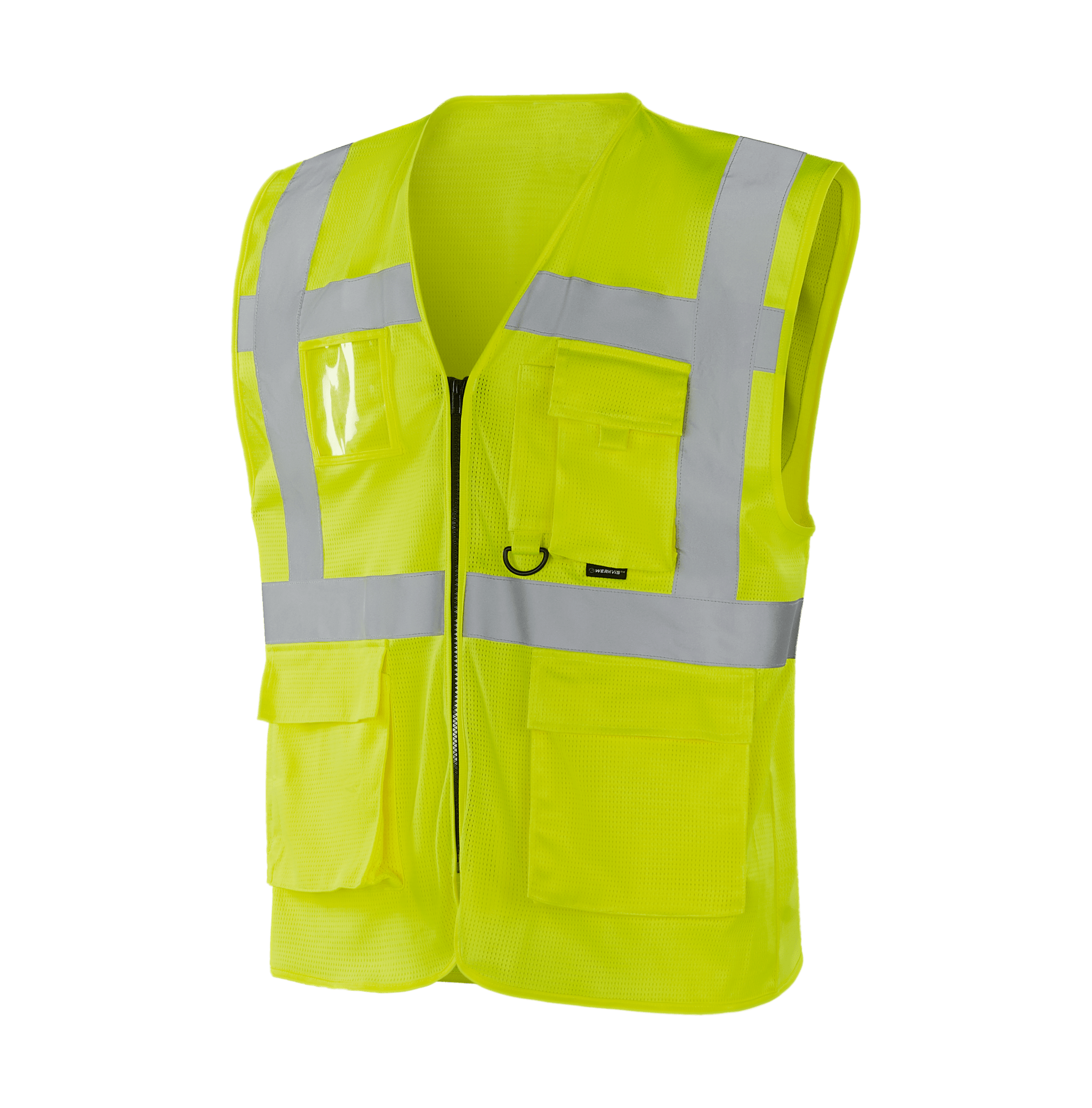 ZARAGOZA WV205 fluorescent yellow hi-vis vest, soft breathable mesh for comfort